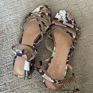 Madewell snakeprint sandals